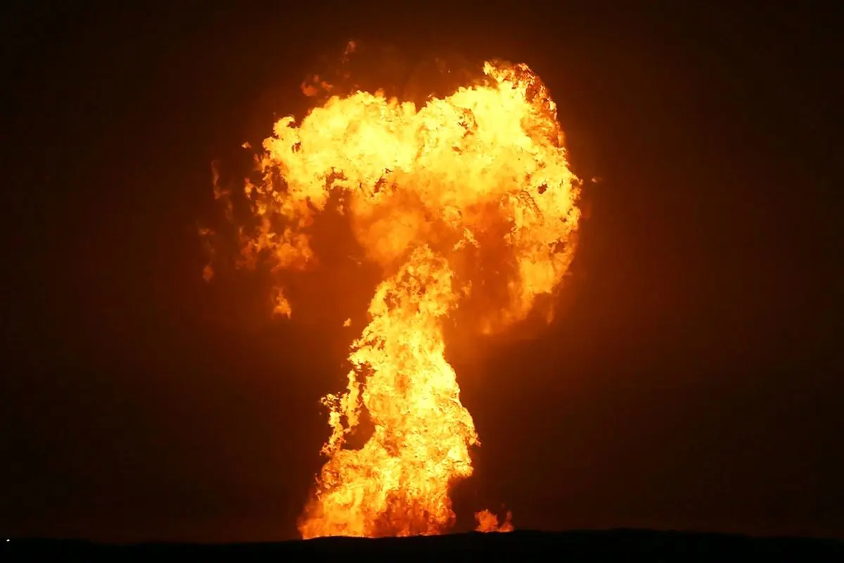 انفجار مهیب در خط لوله انتقال صادرات گاز روسیه + فیلم