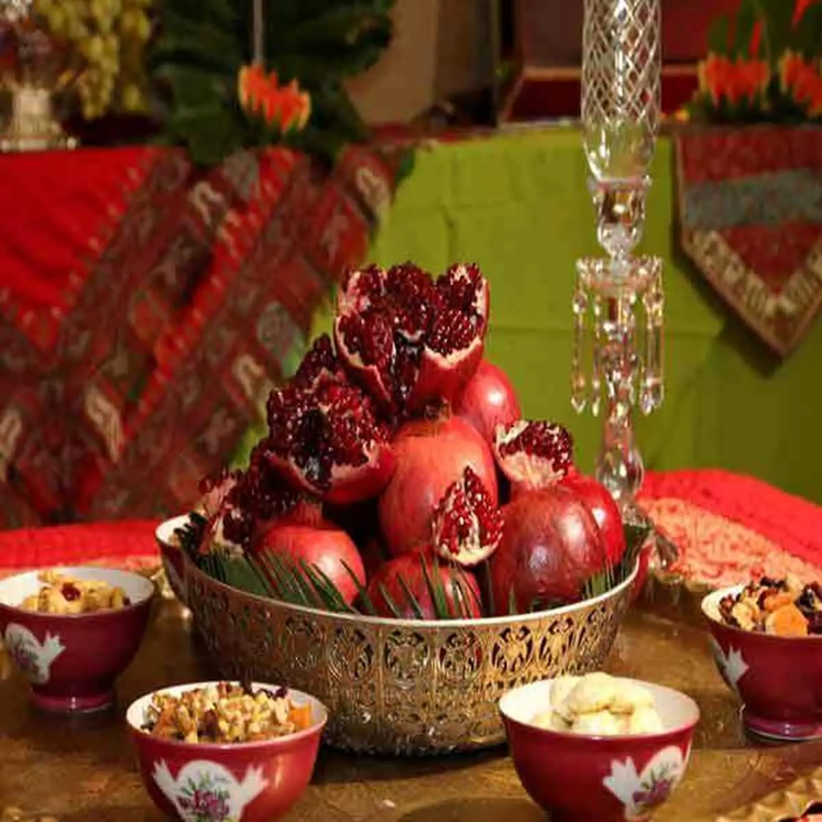 آموزش برش انار برای شب یلدا+ آموزش دانه کردن انار