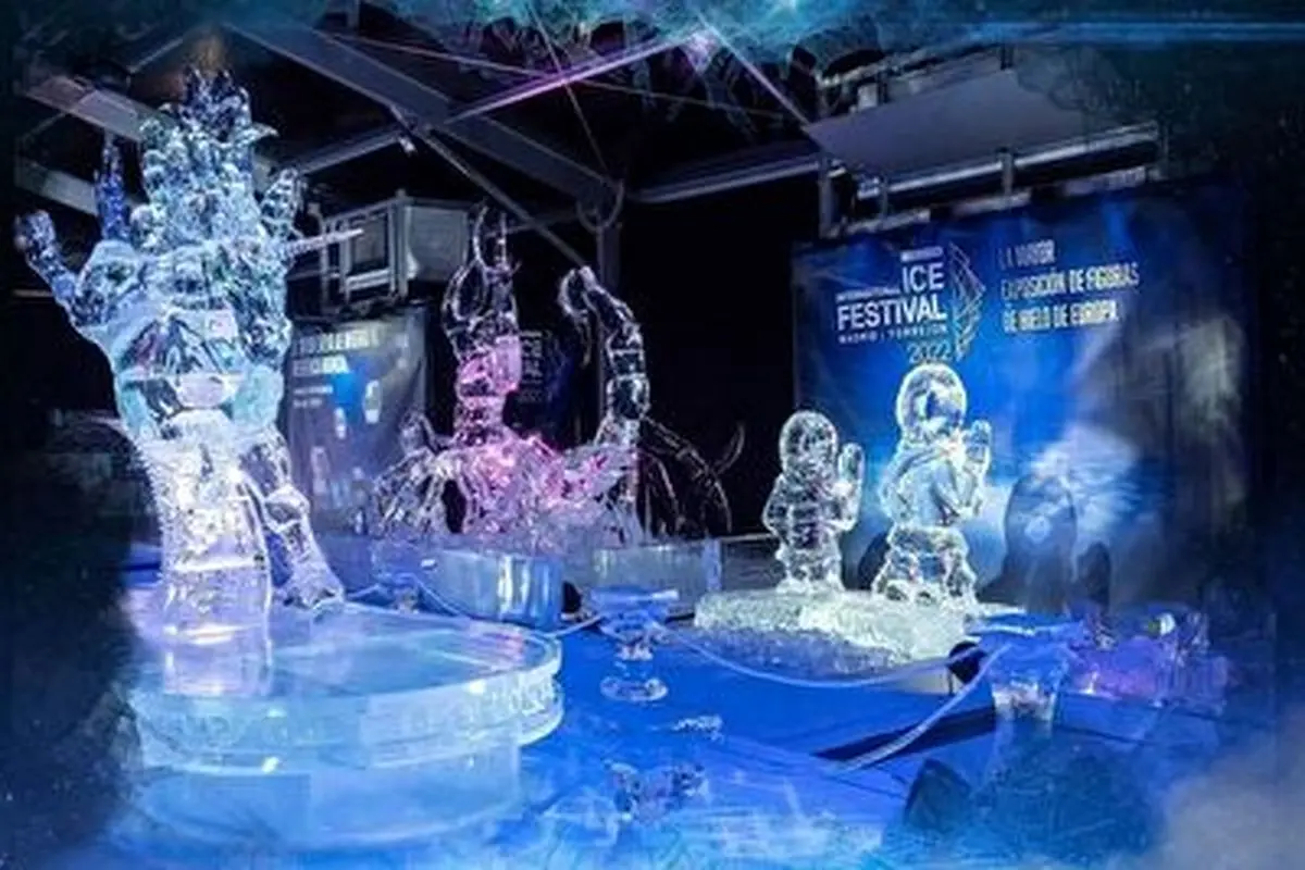جشنواره شگفت انگیز مجسمه‌ های یخی در مادرید+ فیلم