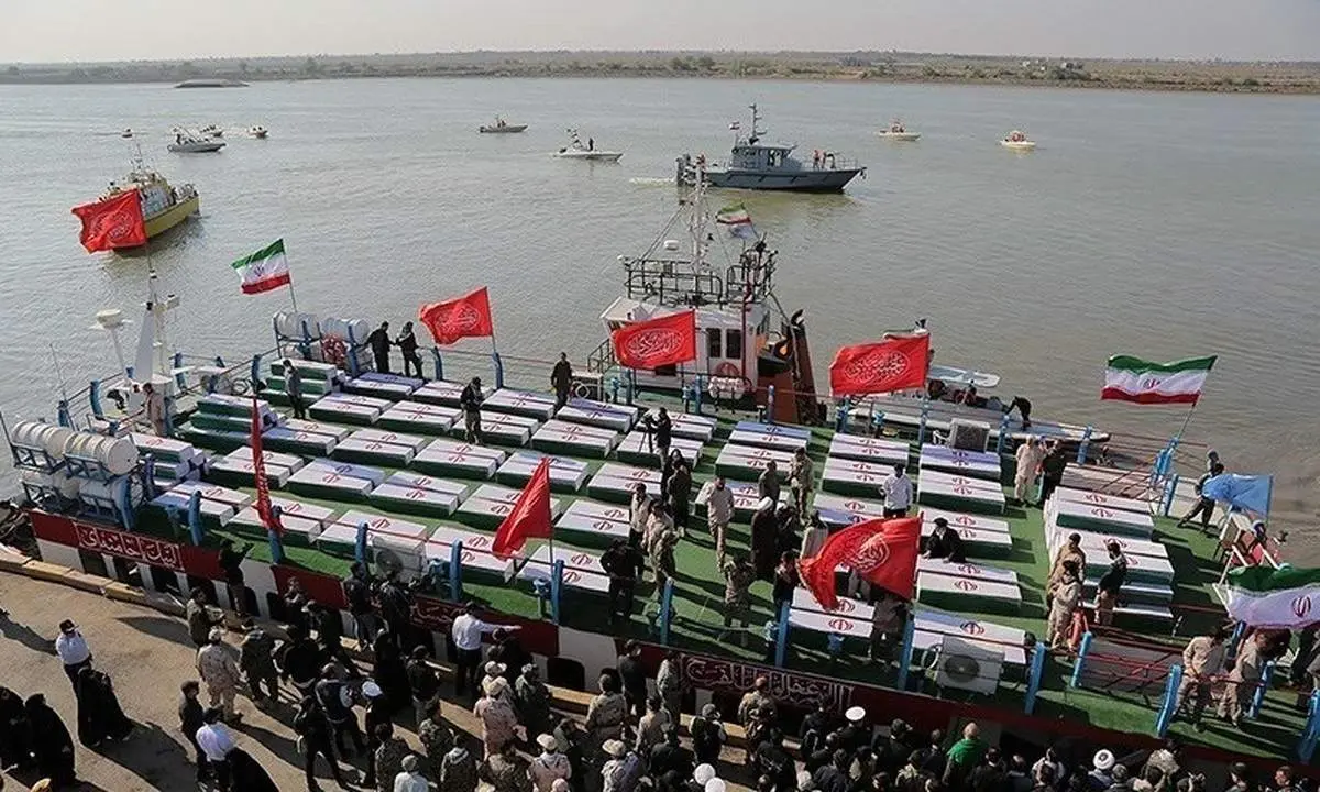 وداع مردم ایران با پیکر شهدای تازه تفحص شده