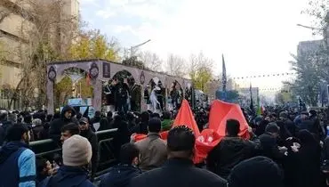 تشییع پیکرهای پاک ۲۰۰ شهید گمنام دفاع مقدس در تهران