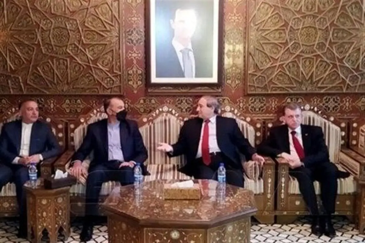 رایزنی وزیر خارجه ایران و همتای سوری در دمشق 