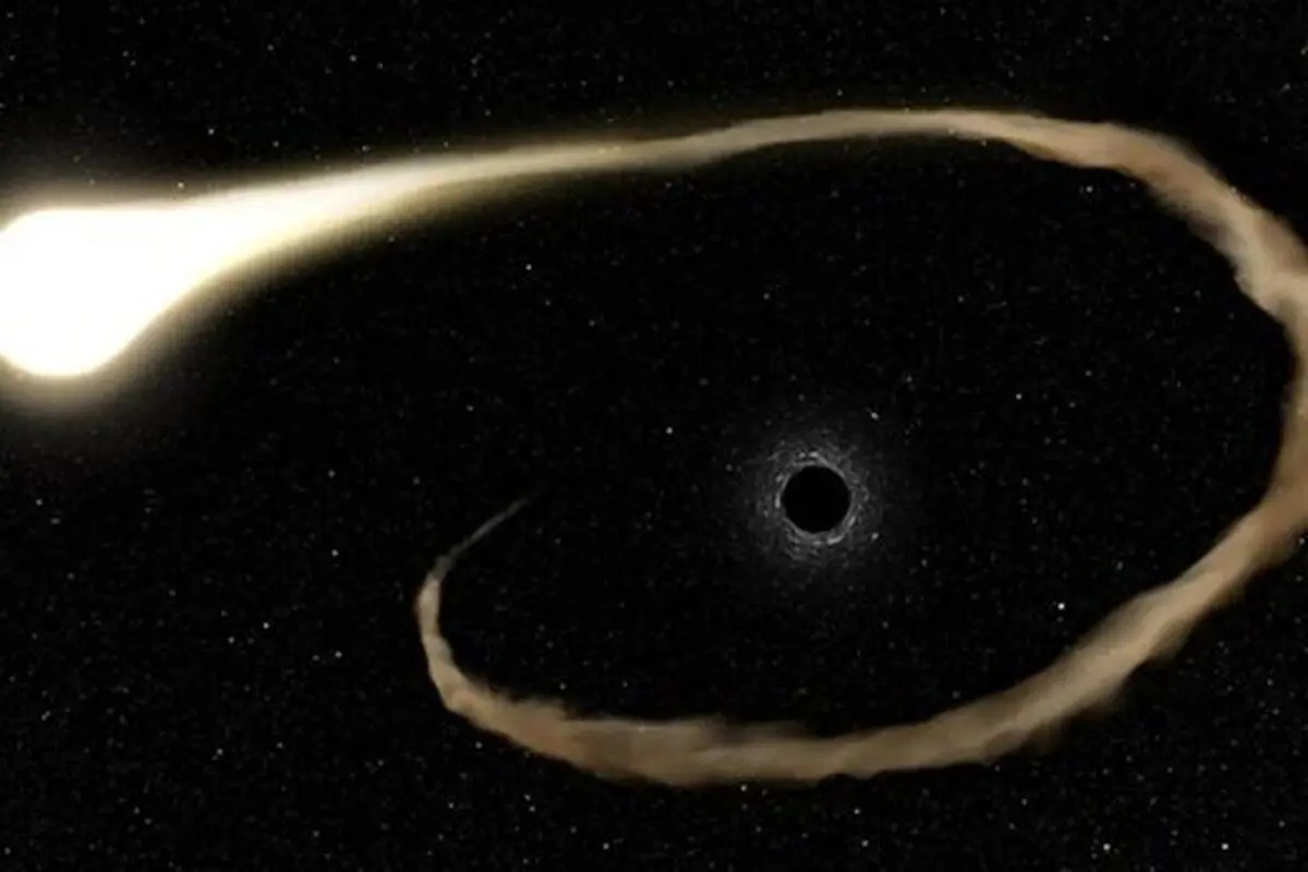 صحنه حیرت آور بلعیده شدن ستاره توسط سیاهچاله! + عکس