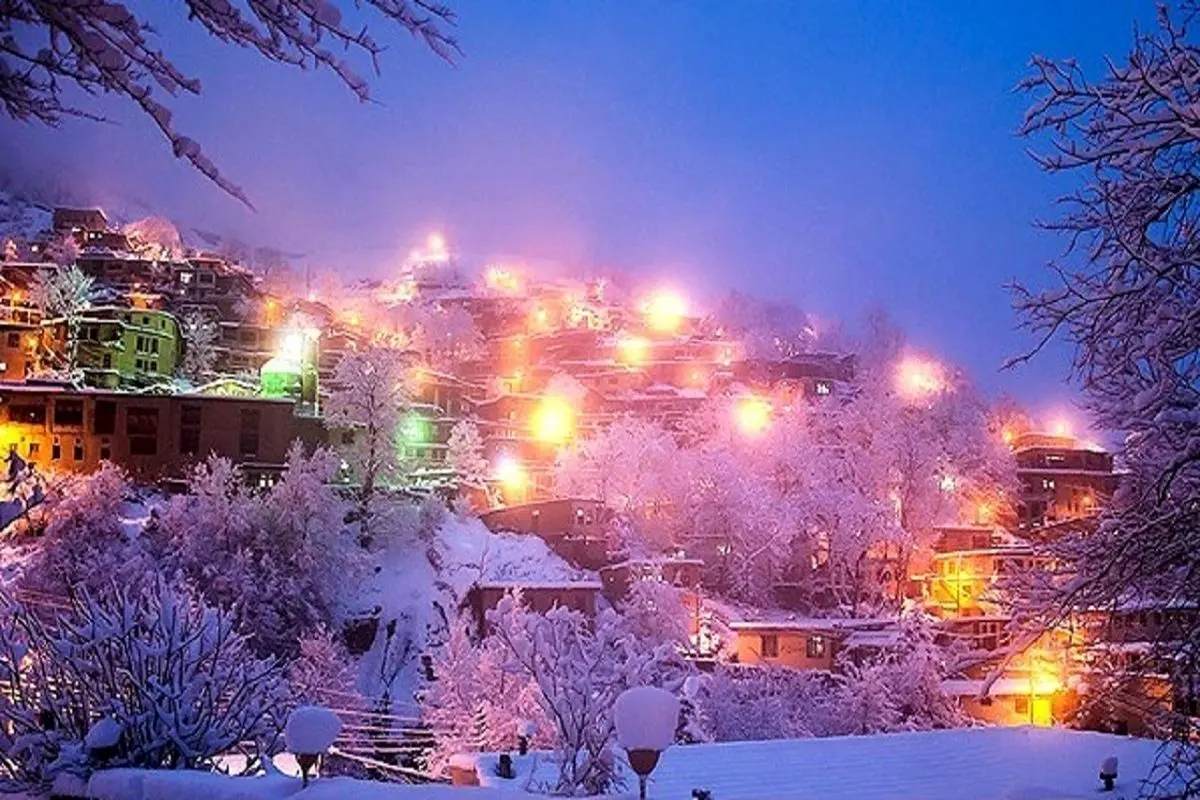 یک شب برفی زیبا در ماسوله + فیلم