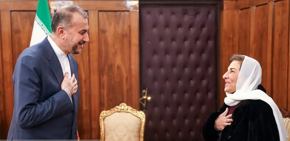 پوشش خانم شعبان مشاور ارشد بشار اسد در دیدار با امیر عبداللهیان+ عکس