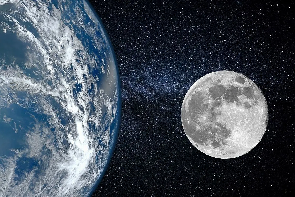 تصاویر حیرت انگیز از ماه و زمین