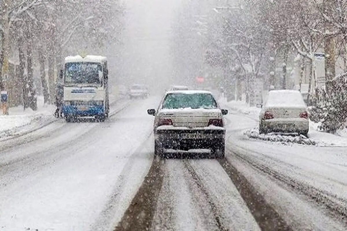 ویدئویی از بارش برف در تهران