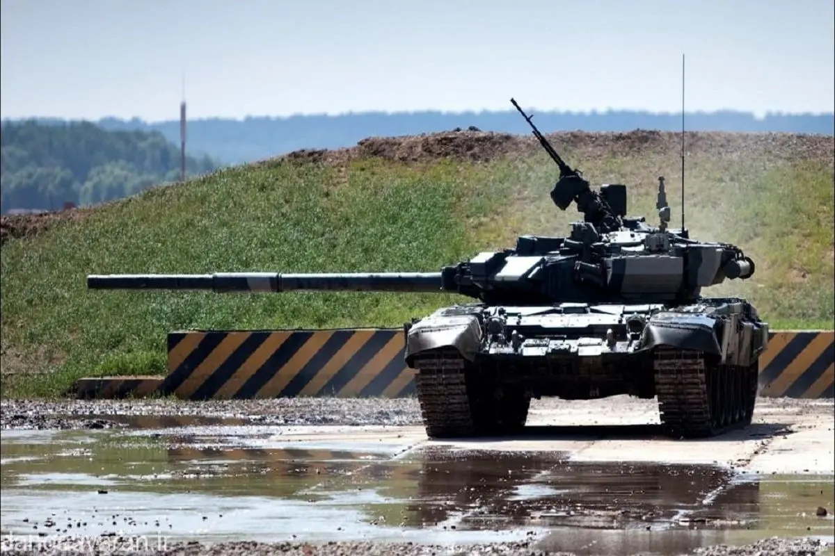 رزم تانک T-90M روسیه به میدان آمد + فیلم