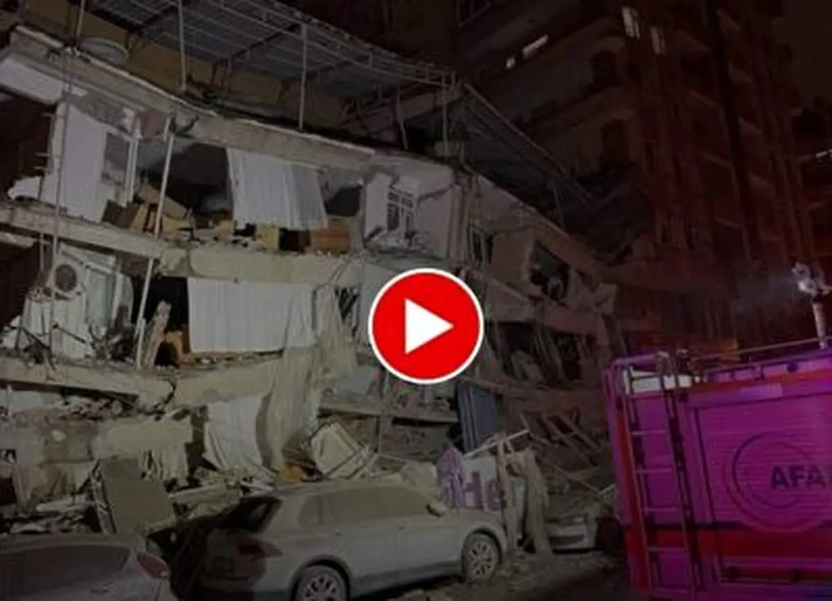 لحظه نجات پسر جوان از زیر آوار زلزله+فیلم