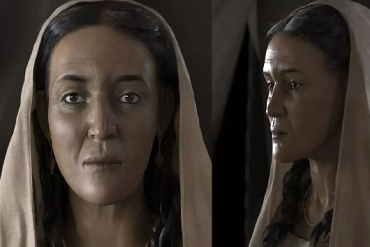 تصویری از چهره و پوشش یک زن عربستانی در ۲۰۰۰ هزار سال پیش