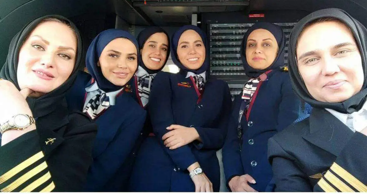 پرواز ایرانی ای که همه خدمه اش زن بودند+ عکس