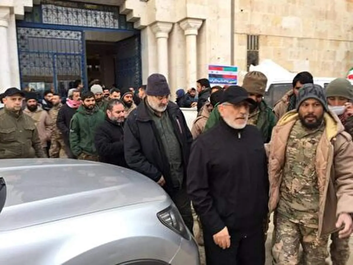 حضور سردار قاآنی در حلب برای نظارت بر عملیات امدادی+ فیلم