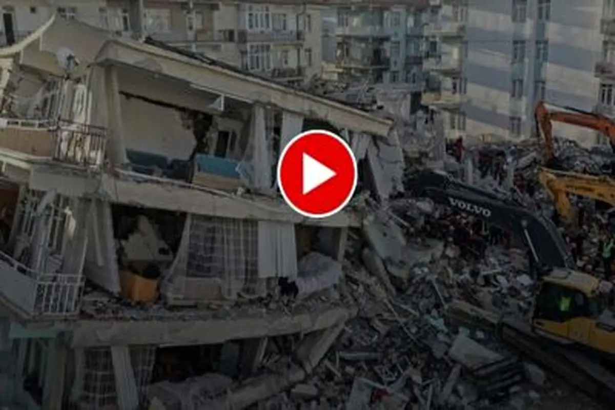 تصاویری عجیب از واژگونی یک ساختمان در ترکیه+ فیلم