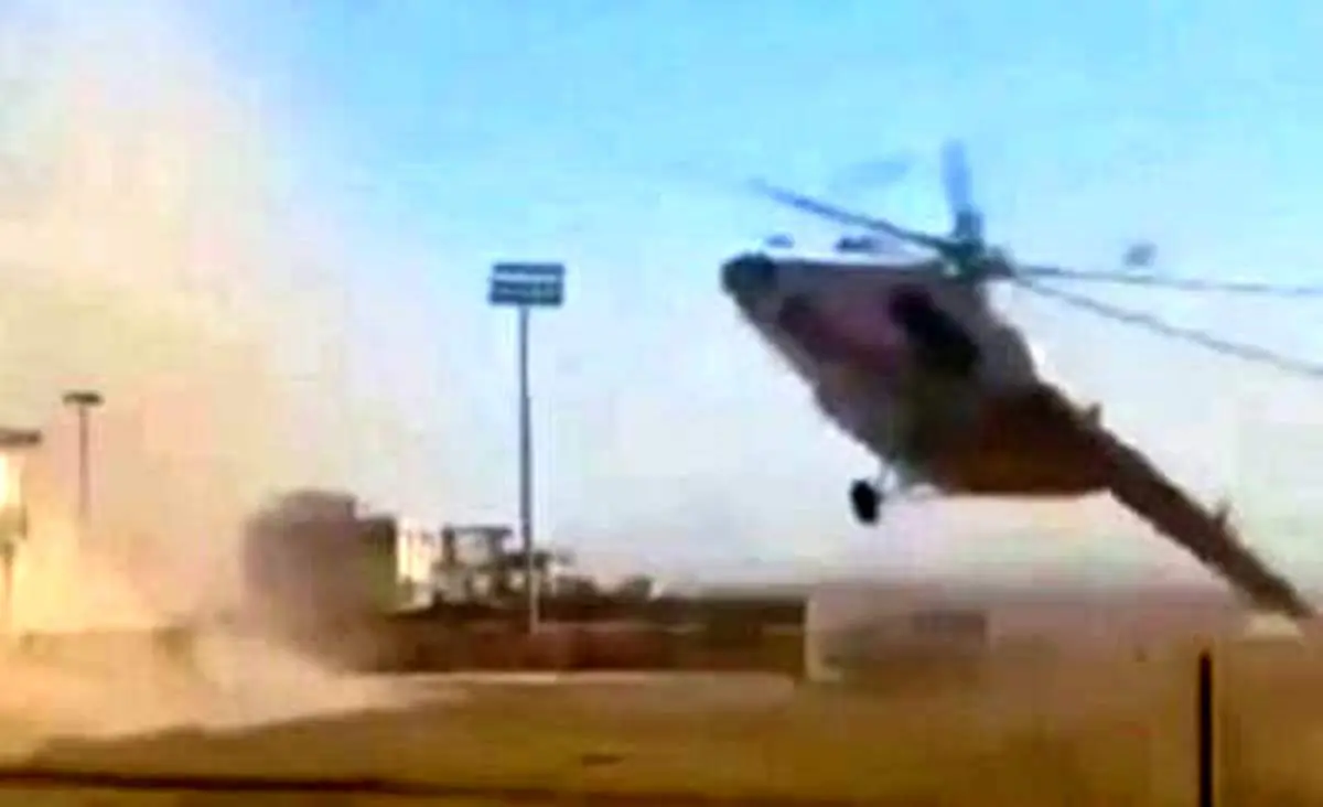 آخرین لحظات پرواز هلیکوپتر هلال احمر + فیلم