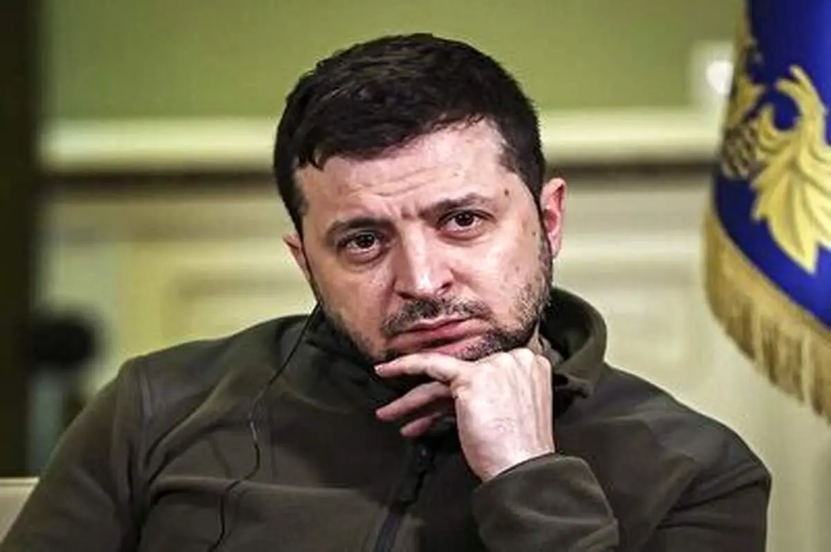 بغض  و گریه زلنسکی در اولین سالگرد جنگ + فیلم