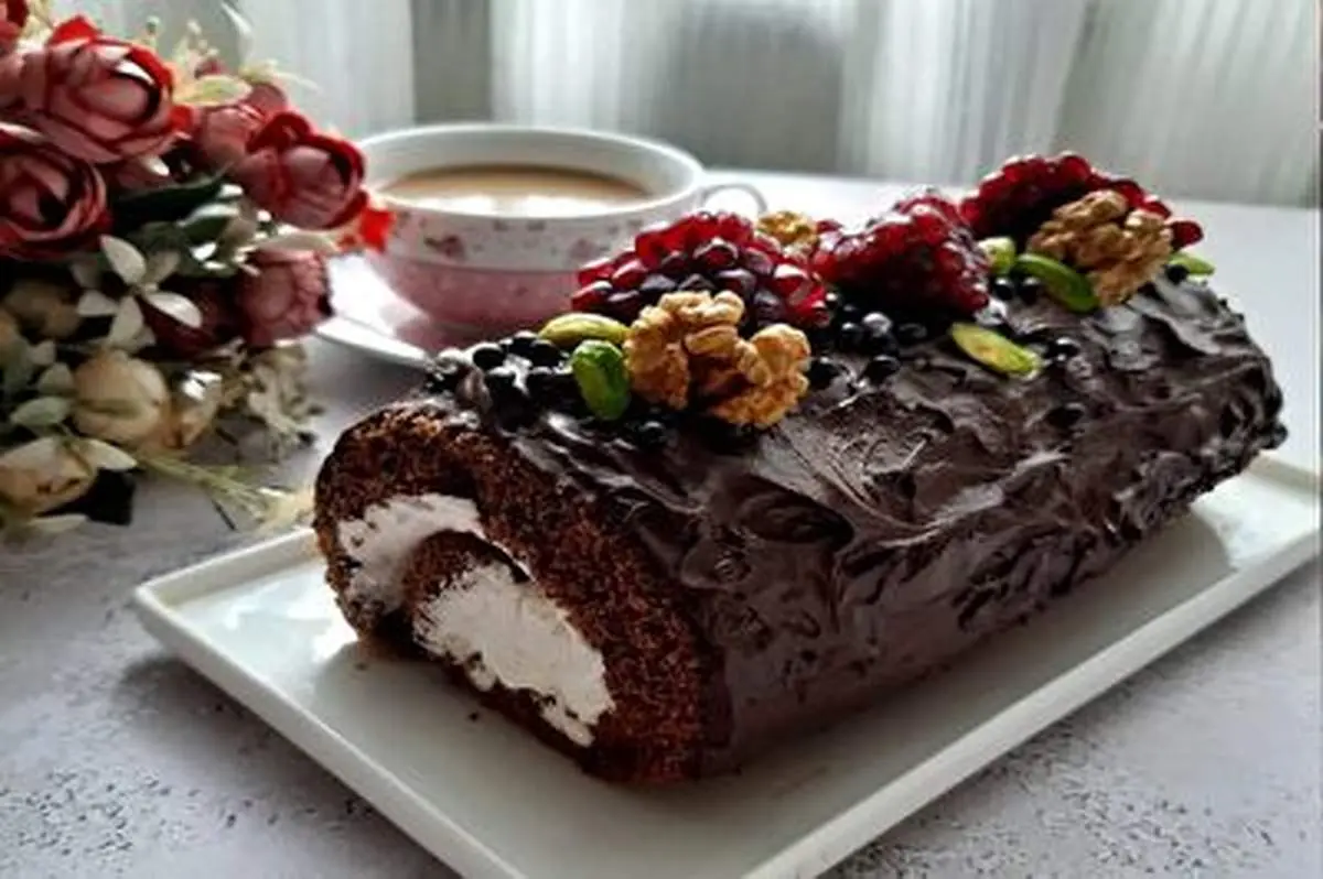 طرز تهیه رولت شکلاتی+ فیلم