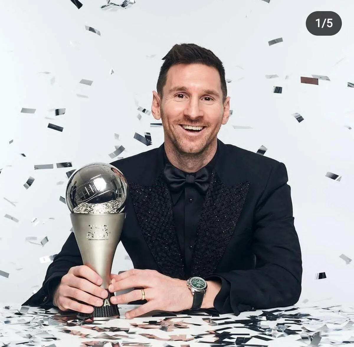 اینستاپست لیونل مسی درباره مراسم بهترین‌های فیفا ۲۰۲۲+ تصاویر