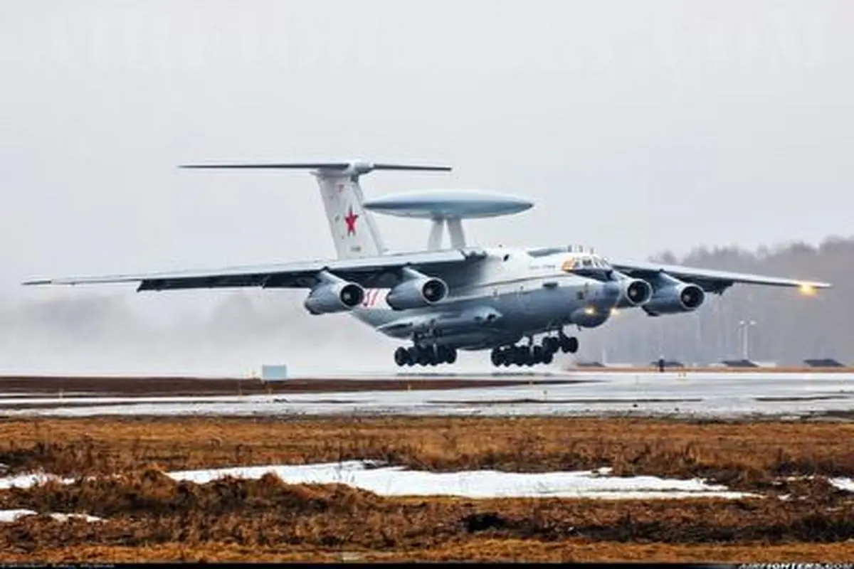انتشار تصاویری از آواکس A-50 روس در فرودگاه بلاروس + فیلم