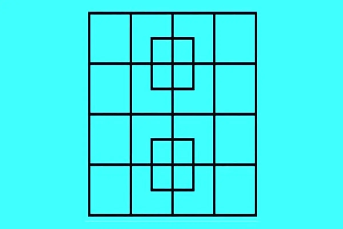 تست بینایی؛ اگر باهوشی تعداد دقیق مربع ها را پیدا کن!