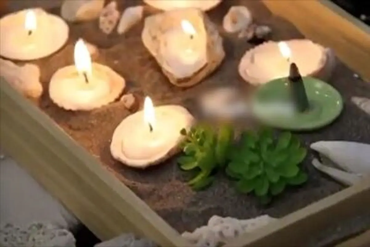 طرز ساخت شمع صدفی برای نوروز + فیلم