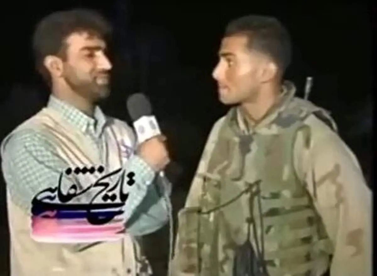 روبرو شدن ناگهانی خبرنگار صدا و سیما با تفنگدار دریایی آمریکایی که فارسی بلد بود+فیلم