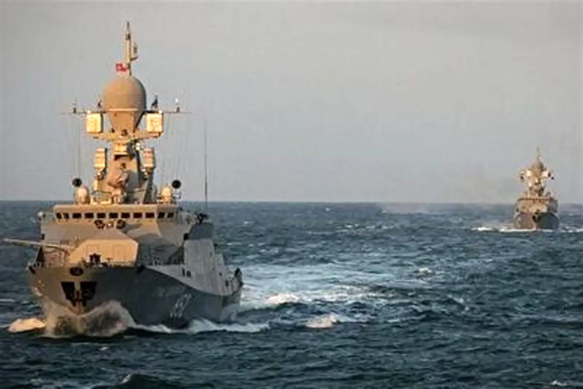 تمرین شلیک کروز توسط کشتی های موشک انداز روسیه+ فیلم