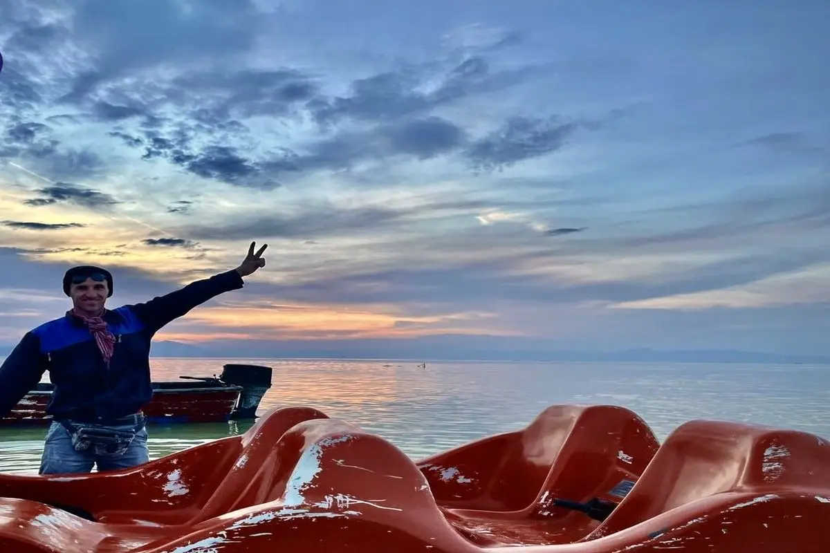 غروب زیبای دریاچه ارومیه؛ نگین آبی آذربایجان+ عکس و فیلم