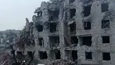صحنه های وحشتناک از ویرانی شهر مارئینکا اوکراین+ فیلم