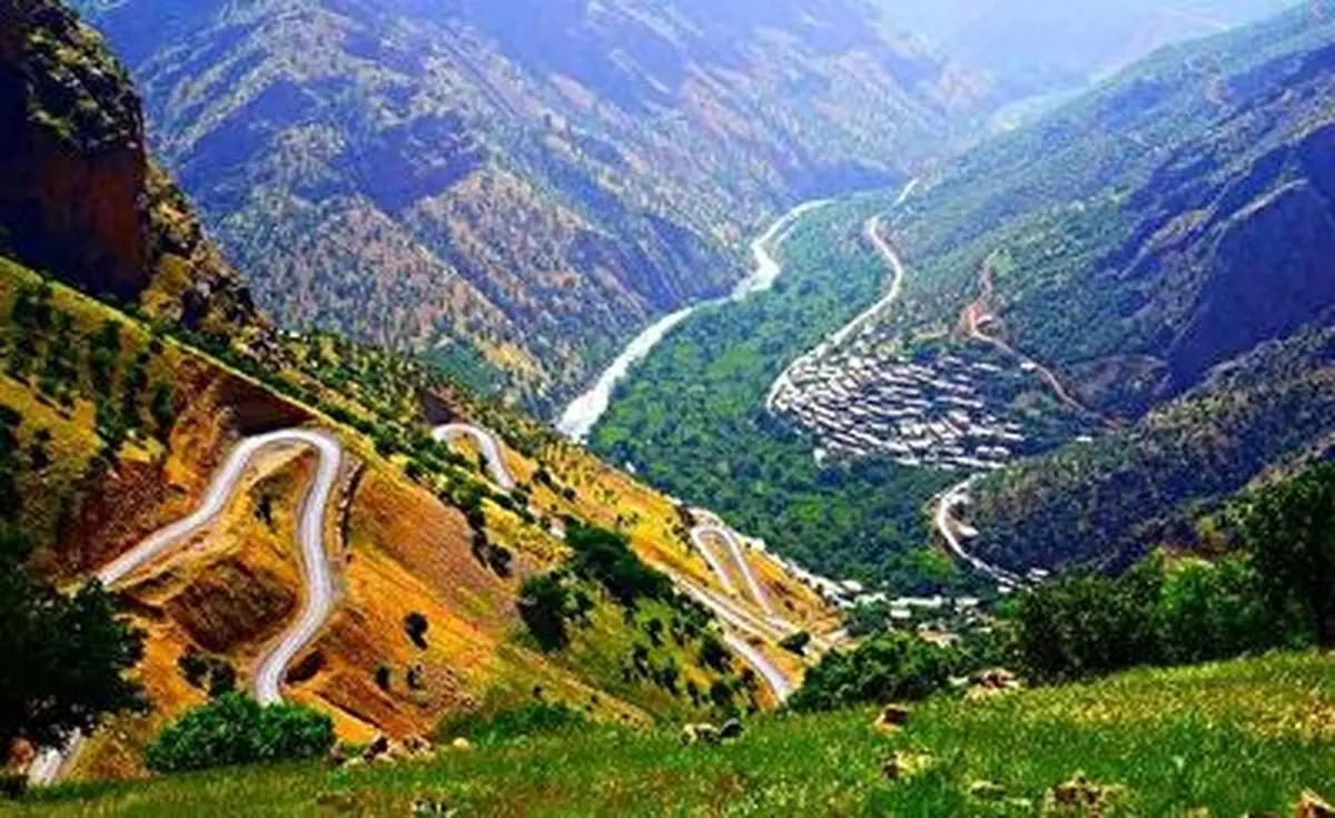 تصاویری از ‏طبیعت بهاری جاده ی سنندج _کرمانشاه با یک آهنگ کردی زیبا+ فیلم