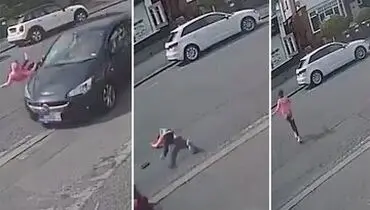 لحظه وحشتناک تصادف یک راننده با کودک+ فیلم