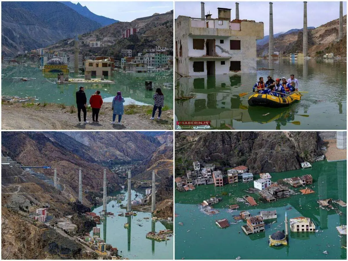 یک شهر ترکیه به آرامی به زیر آب می رود