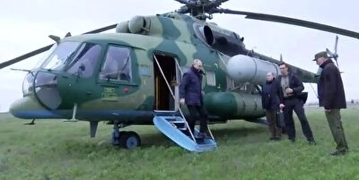 دیدار سرزده پوتین از خط مقدم درگیری‌ها در اوکراین+فیلم