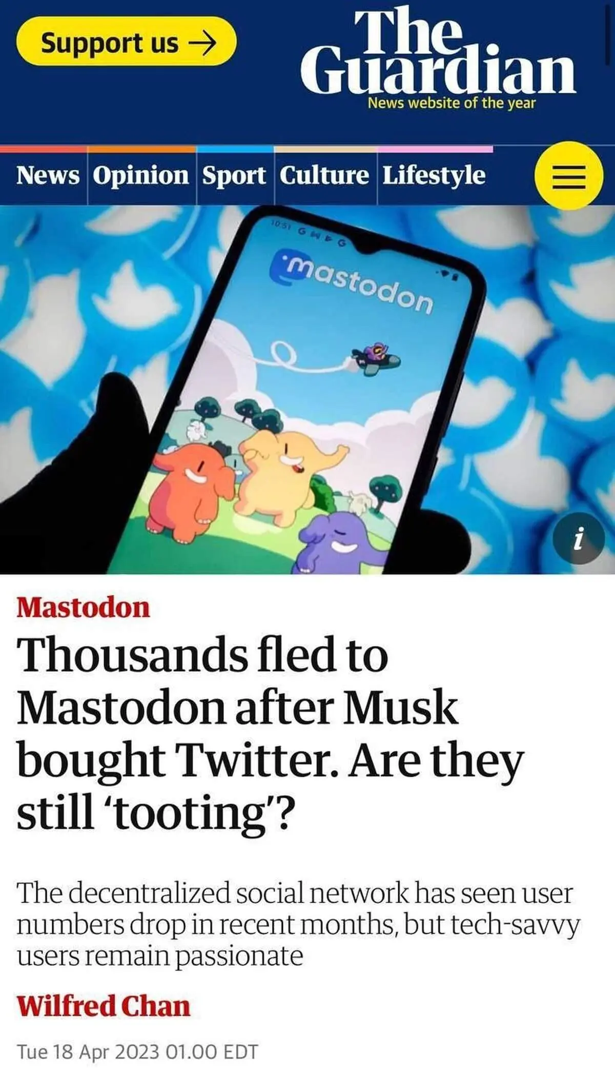 گاردین: آیا مهاجرت کاربران از توییتر به «ماستودون» - شبکه اجتماعی جدید-، به سلطه‌ی ایلان ماسک خاتمه می‌دهد؟