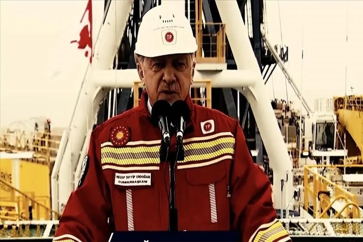 پیام توئیتری رئیس جمهور ترکیه درباره گاز کشف شده در دریای سیاه
