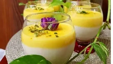 طرز تهیه فرنی دو رنگ
