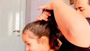 عشق پدر و دختری رضا صادقی و دخترش+ فیلم