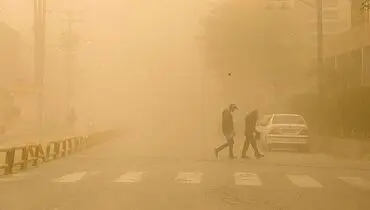 باد شدید و خیزش گرد و خاک در راه تهران