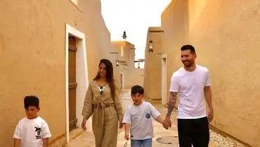 گردش مسی و خانواده اش در عربستان+ عکس