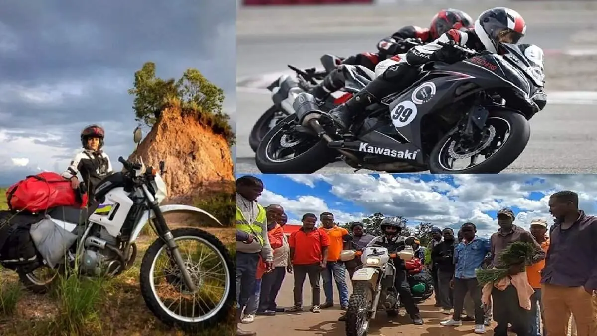 زن ایرانی موتورسوار برتر جهان شد