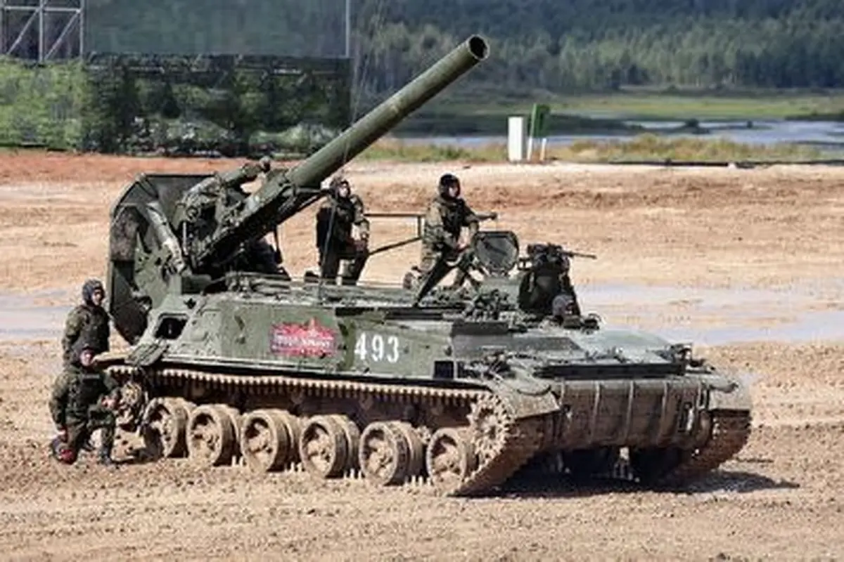 حمله نیروهای روسی به مواضع اوکراین با تانک های خمپاره ای 2S4 تولپان+ فیلم
