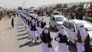رژه اقتدار نظامی طالبان در سطح شهر+ فیلم