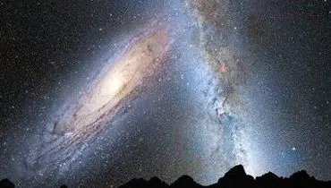تصویری تماشایی از تجسم برخورد دو کهکشان راه شیری و آندرومدا!