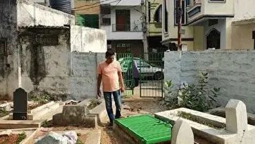 اقدام عجیب در حفاظ کشی روی قبر یک زن در هندوستان!+ فیلم
