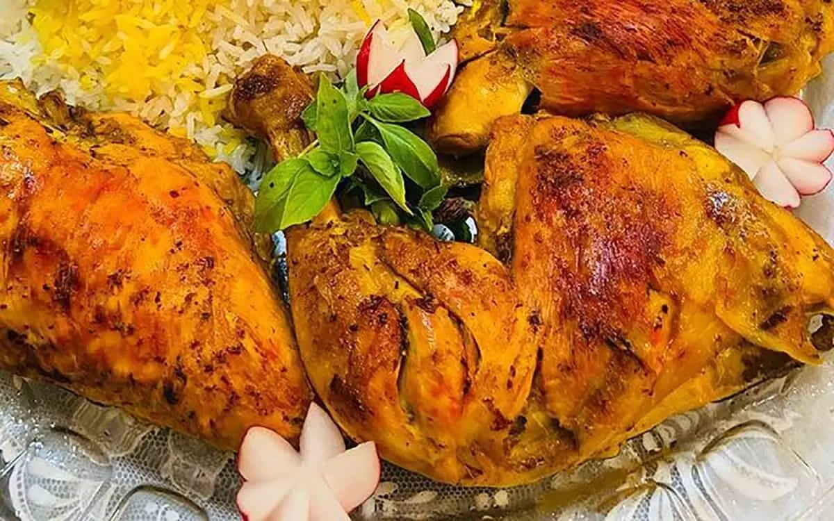 طرز تهیه مرغ زعفرانی به روش رستورانی