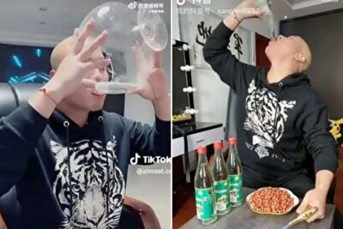 مرگ بلاگر چینی بر اثر نوشیدن الکل در برنامه پخش زنده! + فیلم (۱۶+)