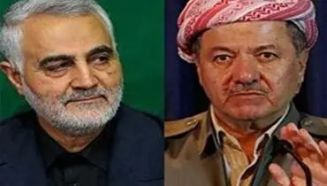 ویدئویی کمیاب از سفر حاج قاسم به کردستان عراق و دیدار با مسعود بارزانی