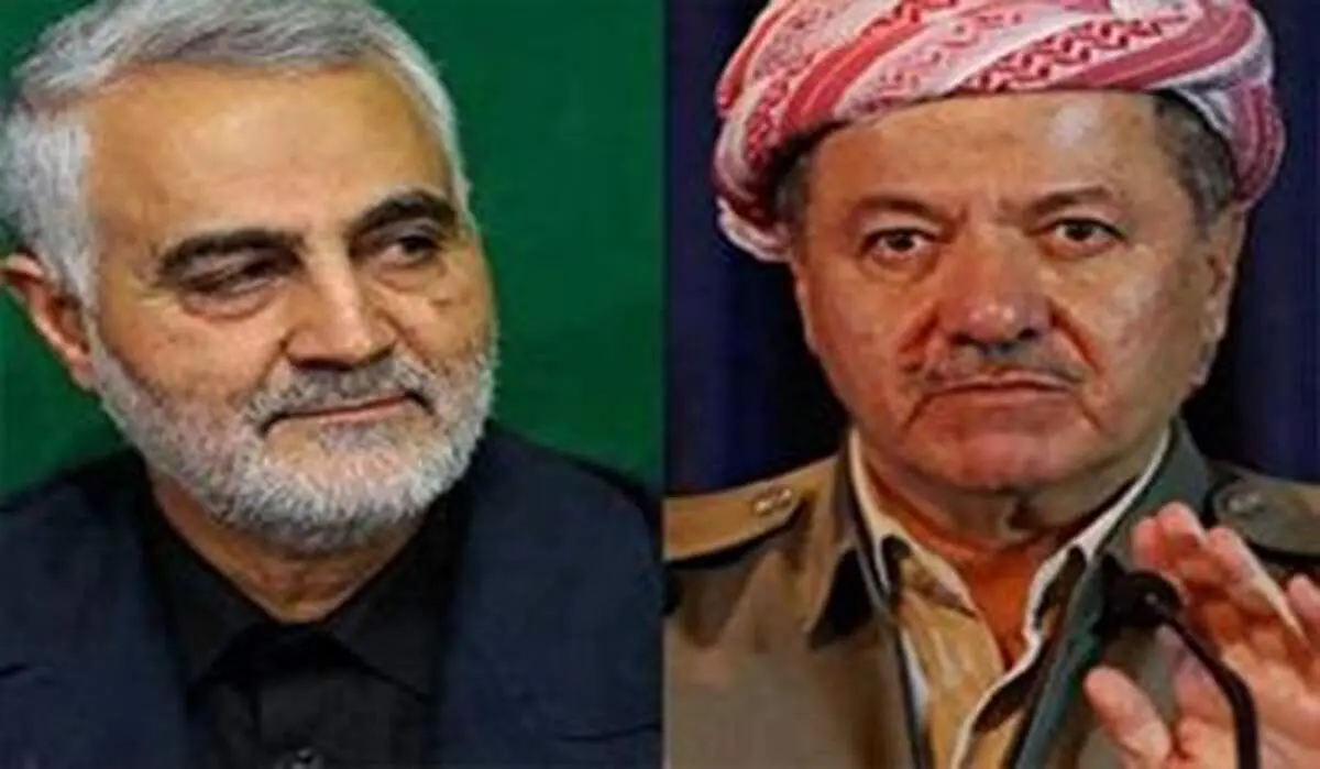 ویدئویی کمیاب از سفر حاج قاسم به کردستان عراق و دیدار با مسعود بارزانی