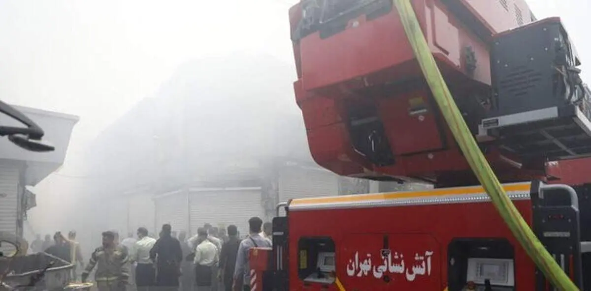 انبار چسب بازار تهران طعمه حریق شد
