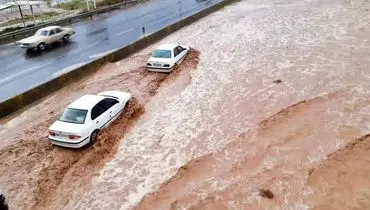 بارش شدید مسجد سلیمان را به زیر آب برد + فیلم