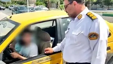 رانندگی دختر ۱۳ ساله با تاکسی در ساوه خبرساز شد
